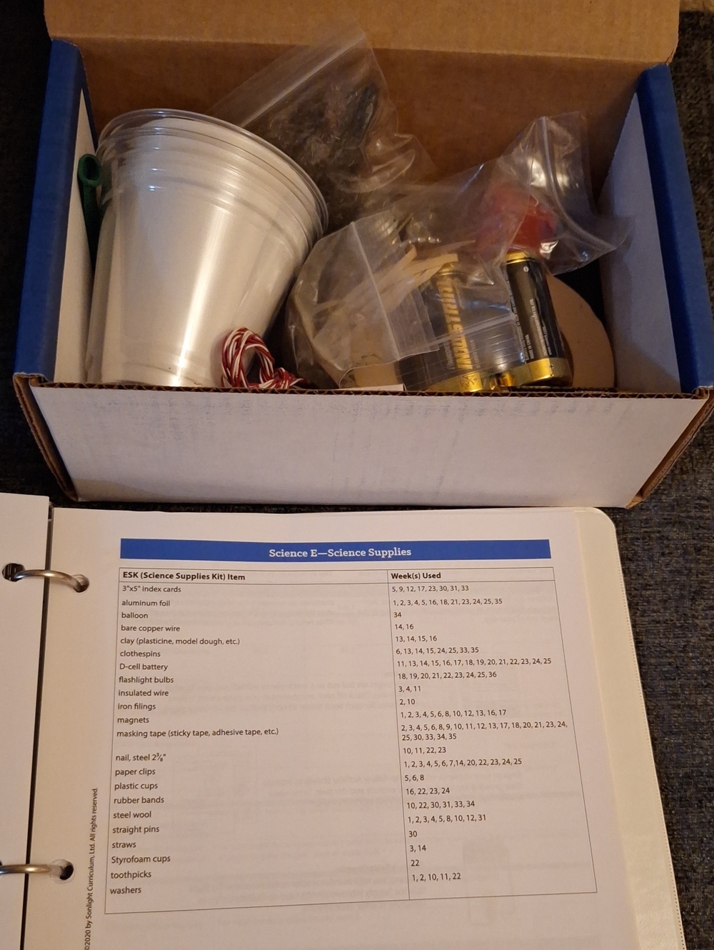 Sonlight Science E LAB KIT 2017-2020